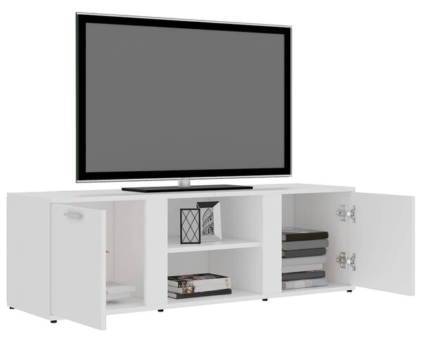 Fehér szerelt fa TV-szekrény 120 x 34 x 37 cm