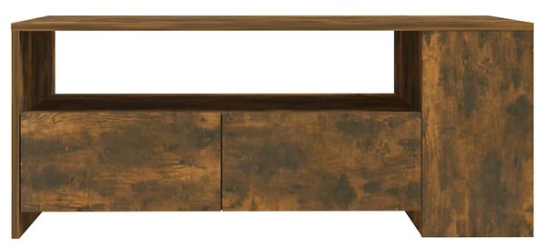 Füstös tölgy színű szerelt fa dohányzóasztal 102 x 55 x 42 cm