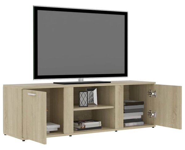 Sonoma tölgy színű szerelt fa TV-szekrény 120 x 34 x 37 cm