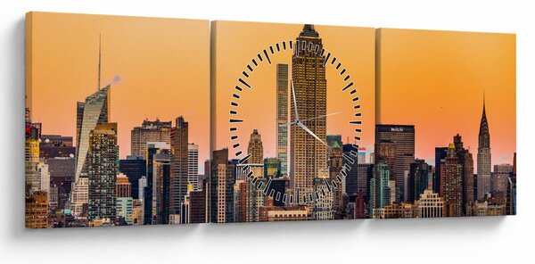 New York képe (órával) (90x30 cm)