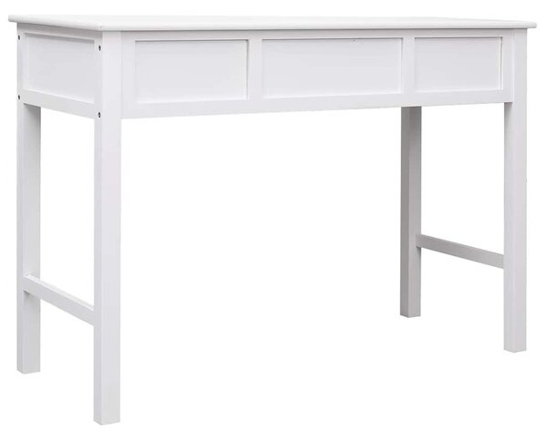 Fehér tömör császárfa íróasztal 108 x 45 x 76 cm
