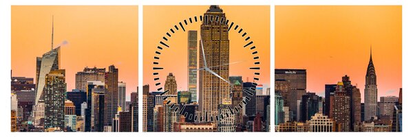 New York képe (órával) (90x30 cm)