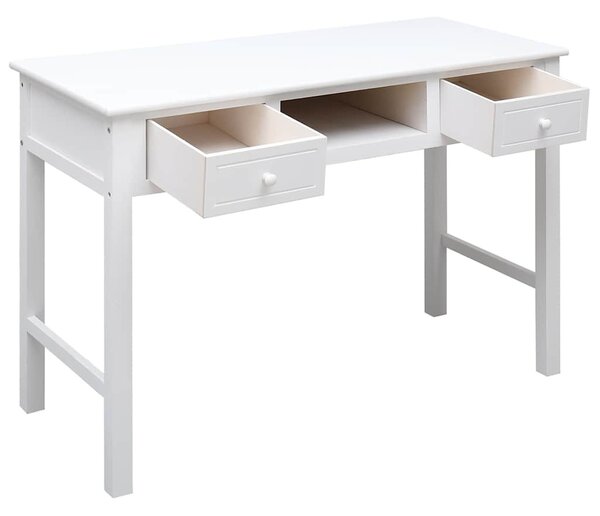 Fehér tömör császárfa íróasztal 108 x 45 x 76 cm