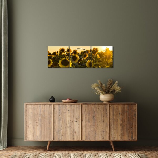 A napraforgó mező képe (órával) (90x30 cm)