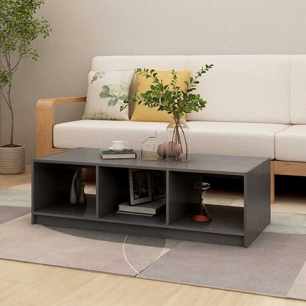 Tömör fenyőfa dohányzóasztal 110 x 50 x 34 cm