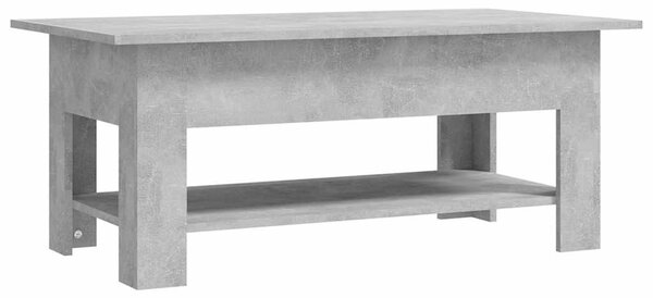 Betonszürke szerelt fa dohányzóasztal 102 x 55 x 42 cm
