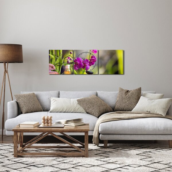 Kép - spa and stones (órával) (90x30 cm)
