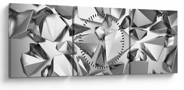 A 3D absztrakció képe (órával) (90x30 cm)