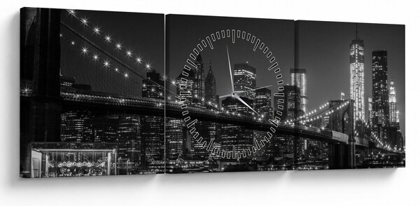 A New York-i Brooklyn-híd képe (órával) (90x30 cm)