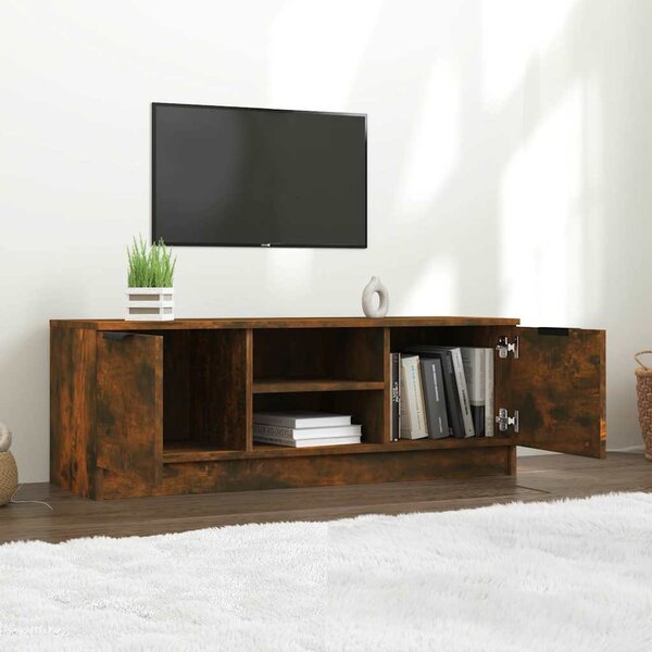 Füstös tölgy színű szerelt fa TV-szekrény 102 x 35 x 36,5 cm