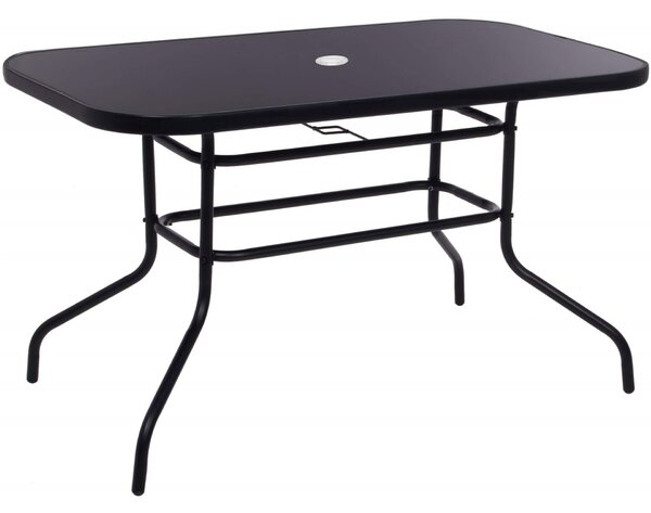 Springos kerti Asztal 140x80x70cm - Fekete