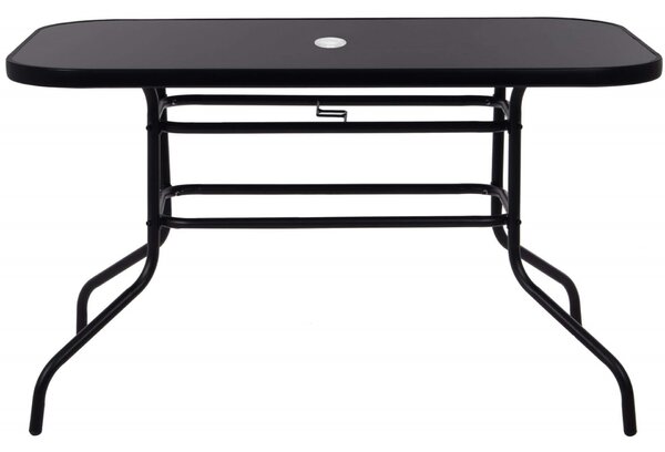 Springos kerti Asztal 140x80x70cm - Fekete