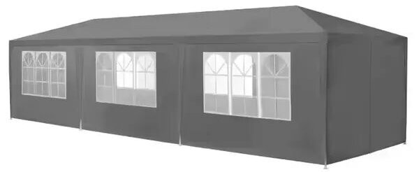 MultiGarden kerti pavilon Sátor 3x9m, 8 fal - Szürke