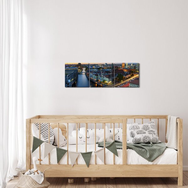 Kép Berlinről (órával) (90x30 cm)