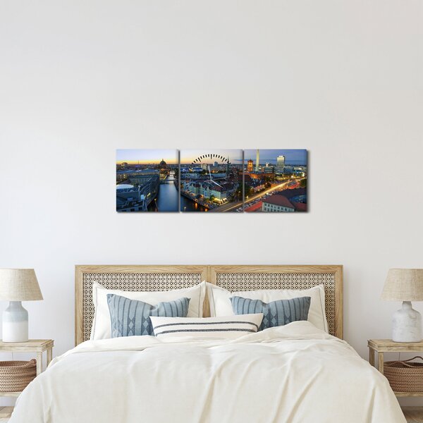 Kép Berlinről (órával) (90x30 cm)