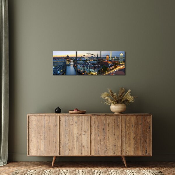 Kép Berlinről (órával) (90x30 cm)