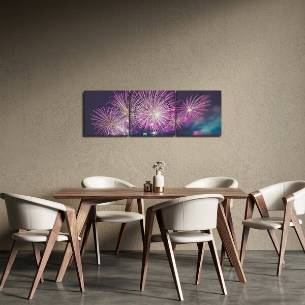 Tűzijáték képe (órával) (90x30 cm)