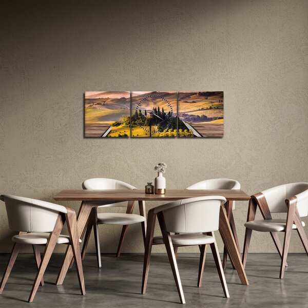 A táj egy könyvben képe (órával) (90x30 cm)