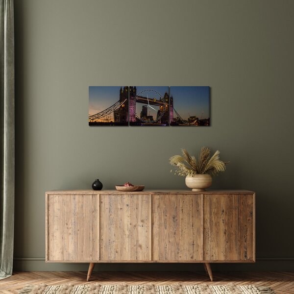 Kép - Tower bridge (órával) (90x30 cm)