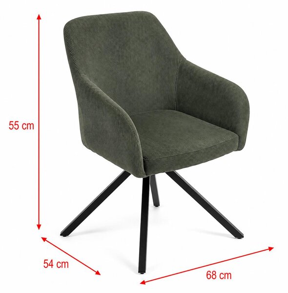 Avenberg LARO Étkezőszék szett - 2db, forgó, zöld