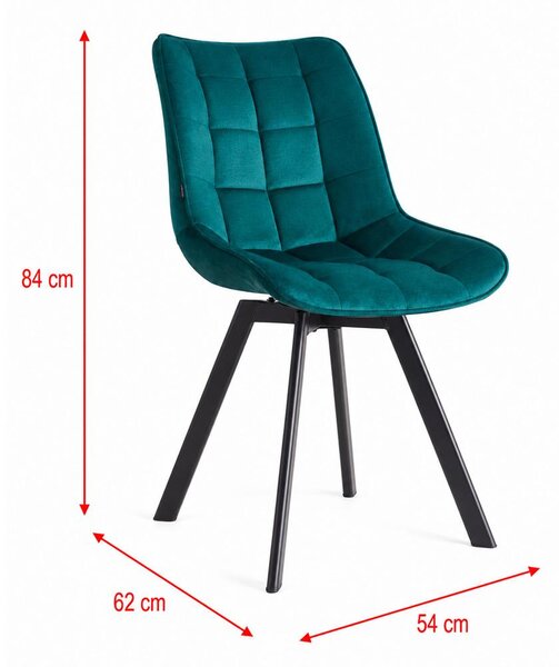 AVENBERG NOLA Étkezőszék szett - 4 db, türkizkék