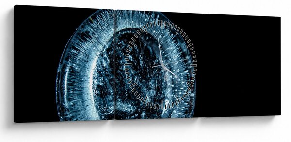 Egy jég csepp képe (órával) (90x30 cm)