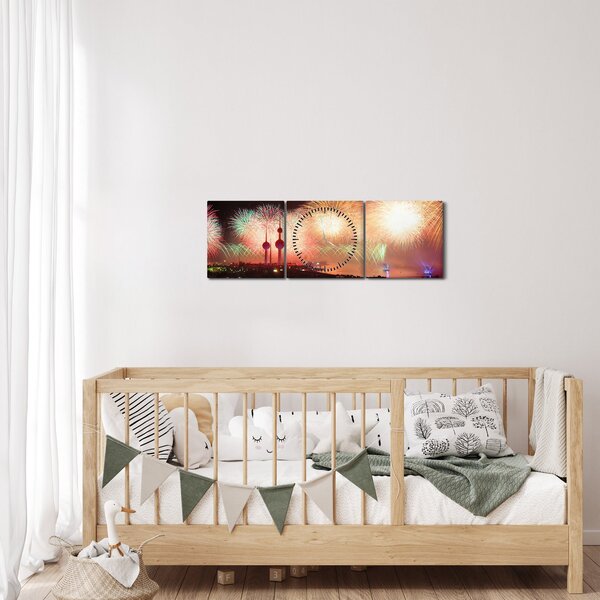 Tűzijáték képe (órával) (90x30 cm)