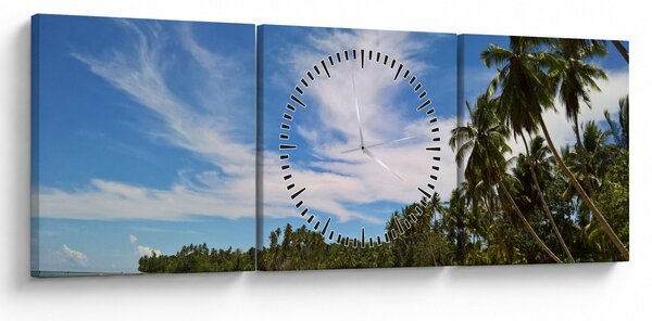 Kép a strandról (órával) (90x30 cm)