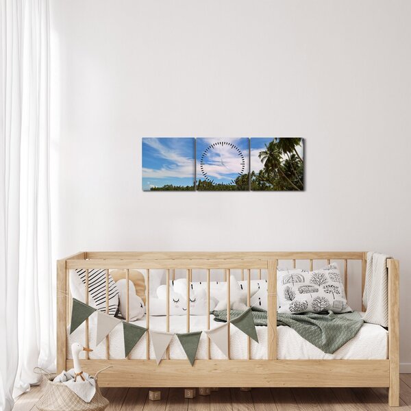 Kép a strandról (órával) (90x30 cm)
