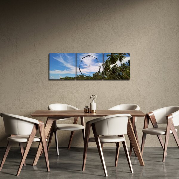 Kép a strandról (órával) (90x30 cm)