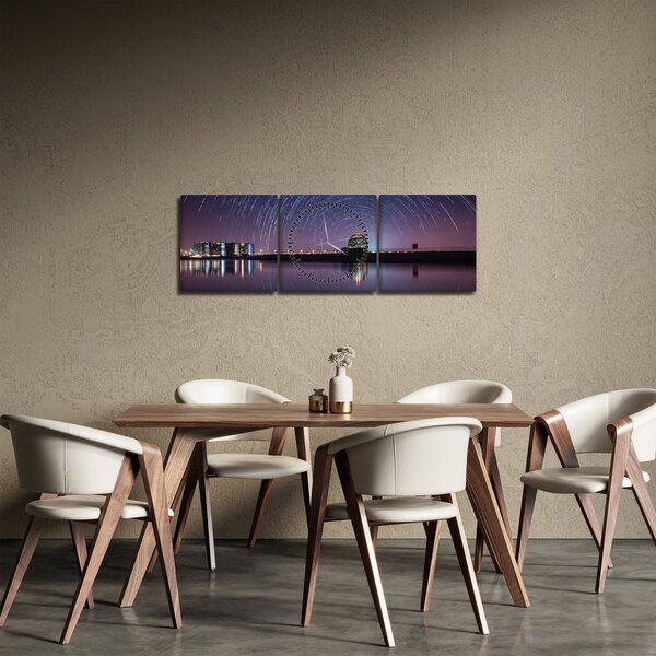 Egy éjszakai égbolt csillagokkal (órával) (90x30 cm)