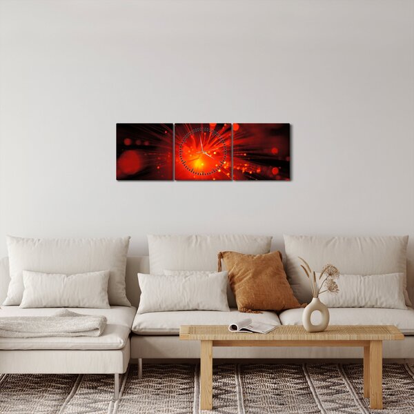 Egy szikrázó absztrakció képe (órával) (90x30 cm)