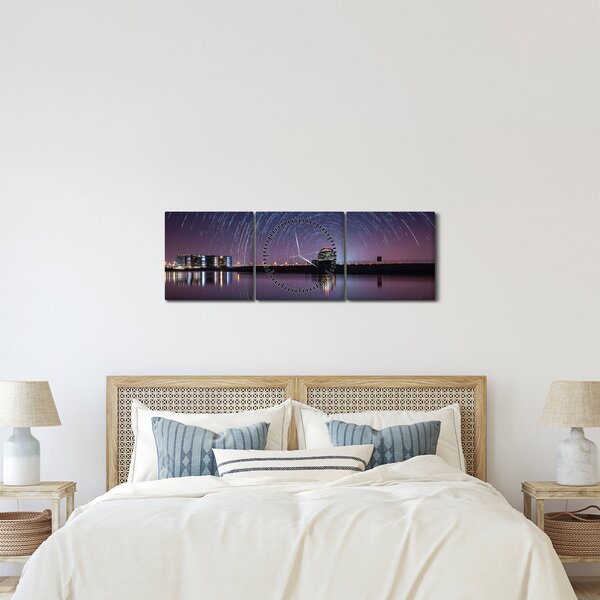 Egy éjszakai égbolt csillagokkal (órával) (90x30 cm)