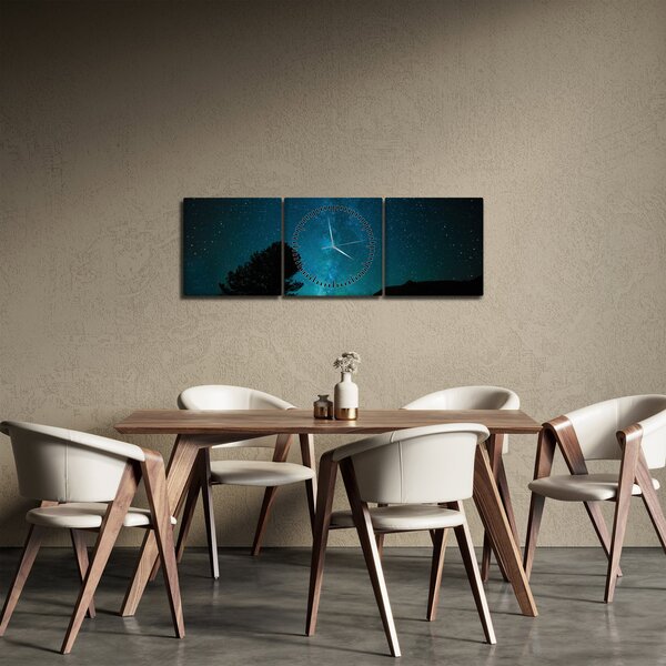 Egy éjszakai égbolt csillagokkal (órával) (90x30 cm)