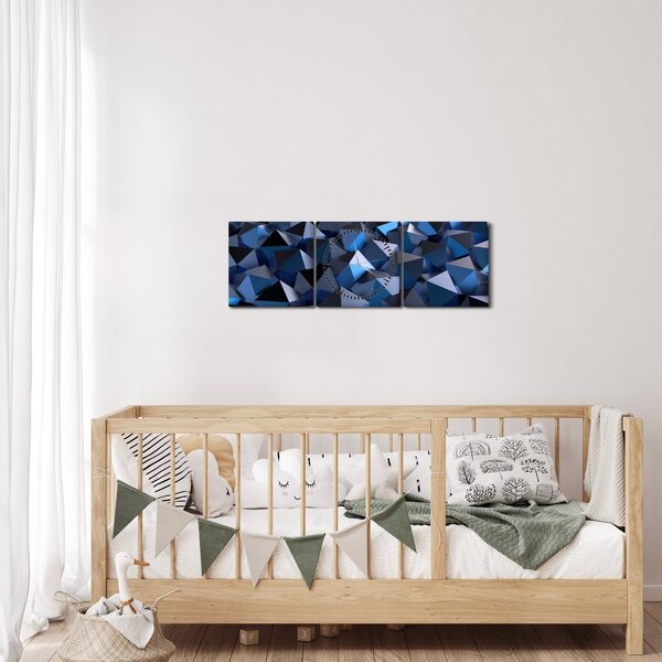 Absztrakciós kép (órával) (90x30 cm)