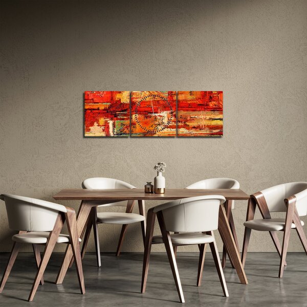 A falfestmény képe (órával) (90x30 cm)