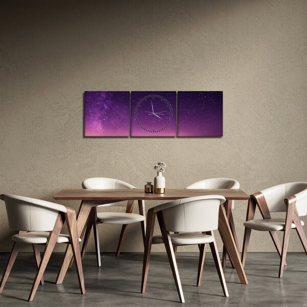 Ég képe hullócsillagokkal (órával) (90x30 cm)