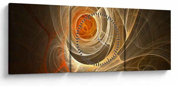 Absztrakciós kép (órával) (90x30 cm)