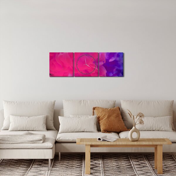 Absztrakciós kép (órával) (90x30 cm)