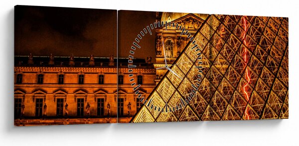 A párizsi Louvre képe (órával) (90x30 cm)
