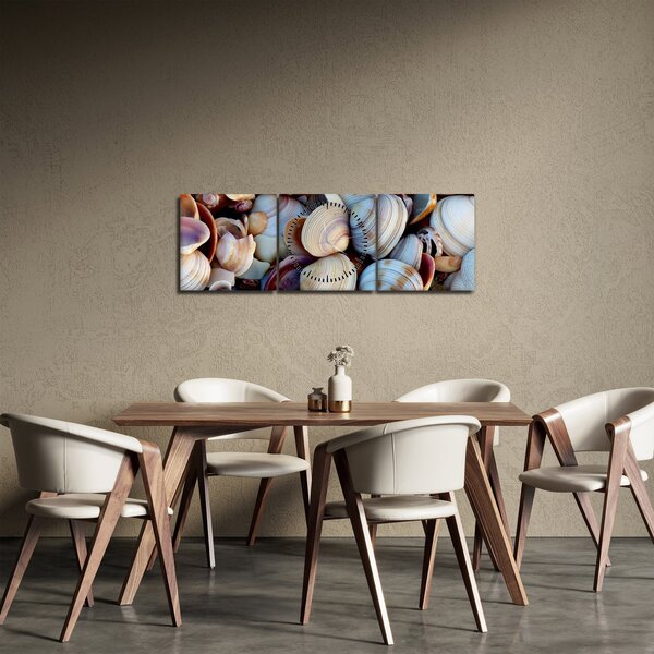 Kagyló képe (órával) (90x30 cm)