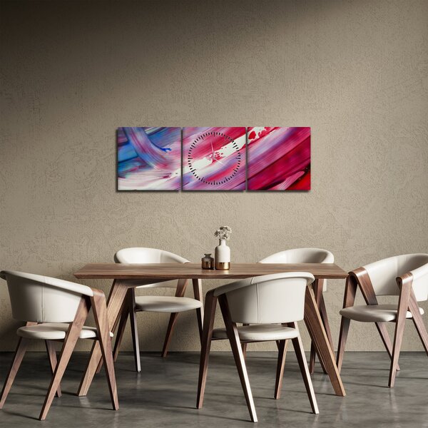 Kép - rózsaszínes kék szín (órával) (90x30 cm)