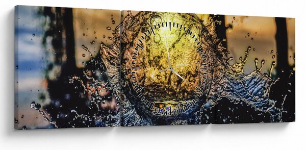A víz képe (órával) (90x30 cm)
