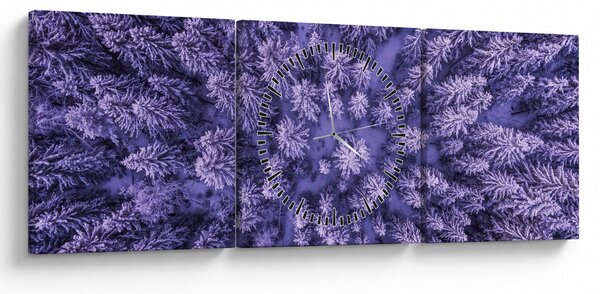 Havas fák képe (órával) (90x30 cm)