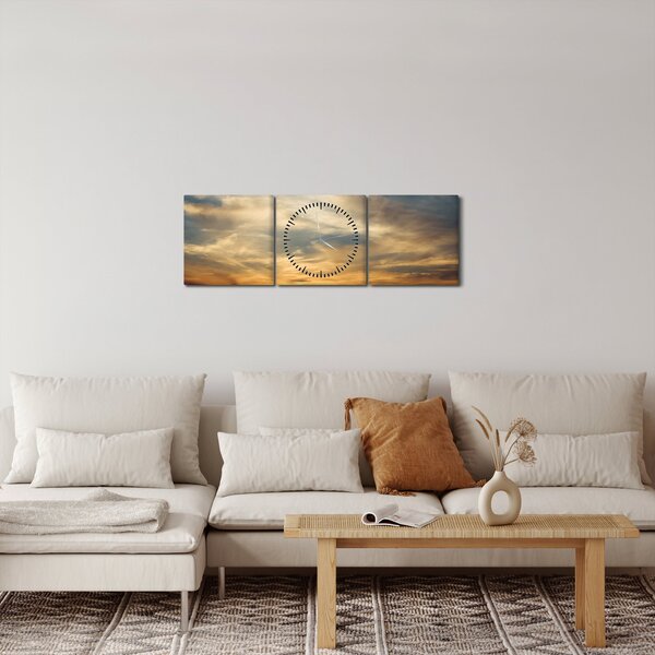 Naplemente képe (órával) (90x30 cm)