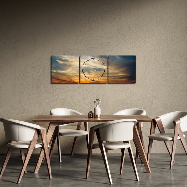 Naplemente képe (órával) (90x30 cm)