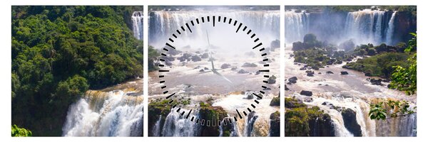 Iguassu vízesés képe (órával) (90x30 cm)