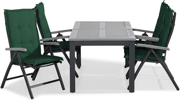 Asztal és szék garnitúra VG7908, Párna színe: Zöld