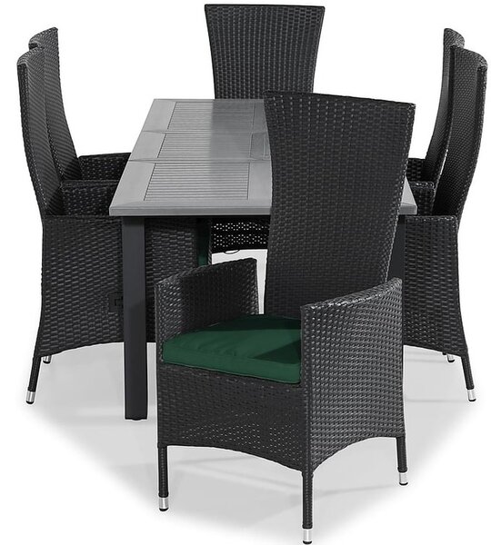 Asztal és szék garnitúra VG7910, Párna színe: Zöld