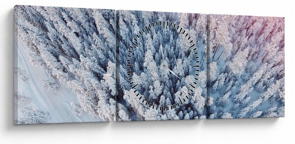 Havas fák képe (órával) (90x30 cm)